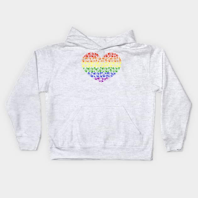 LGBT symbol heart Kids Hoodie by GULSENGUNEL